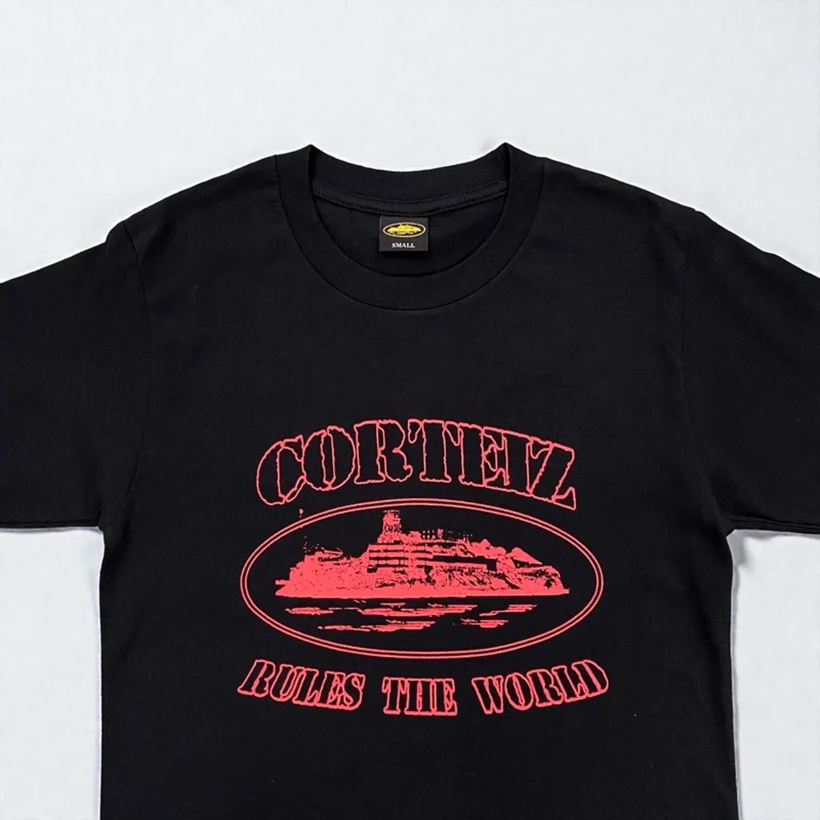 Corteiz Alcatraz Tee Black/Red
