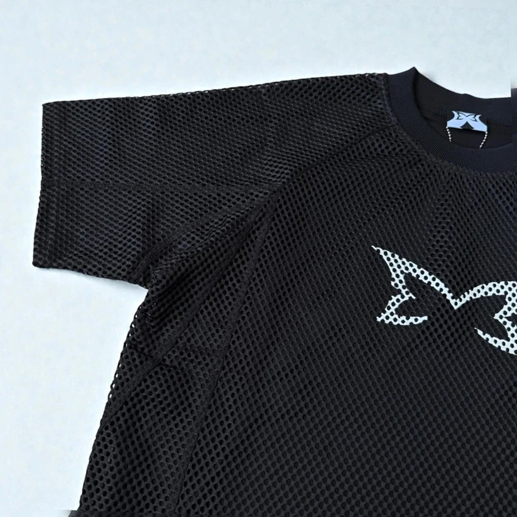 Mertra Layered mesh Jersey Black