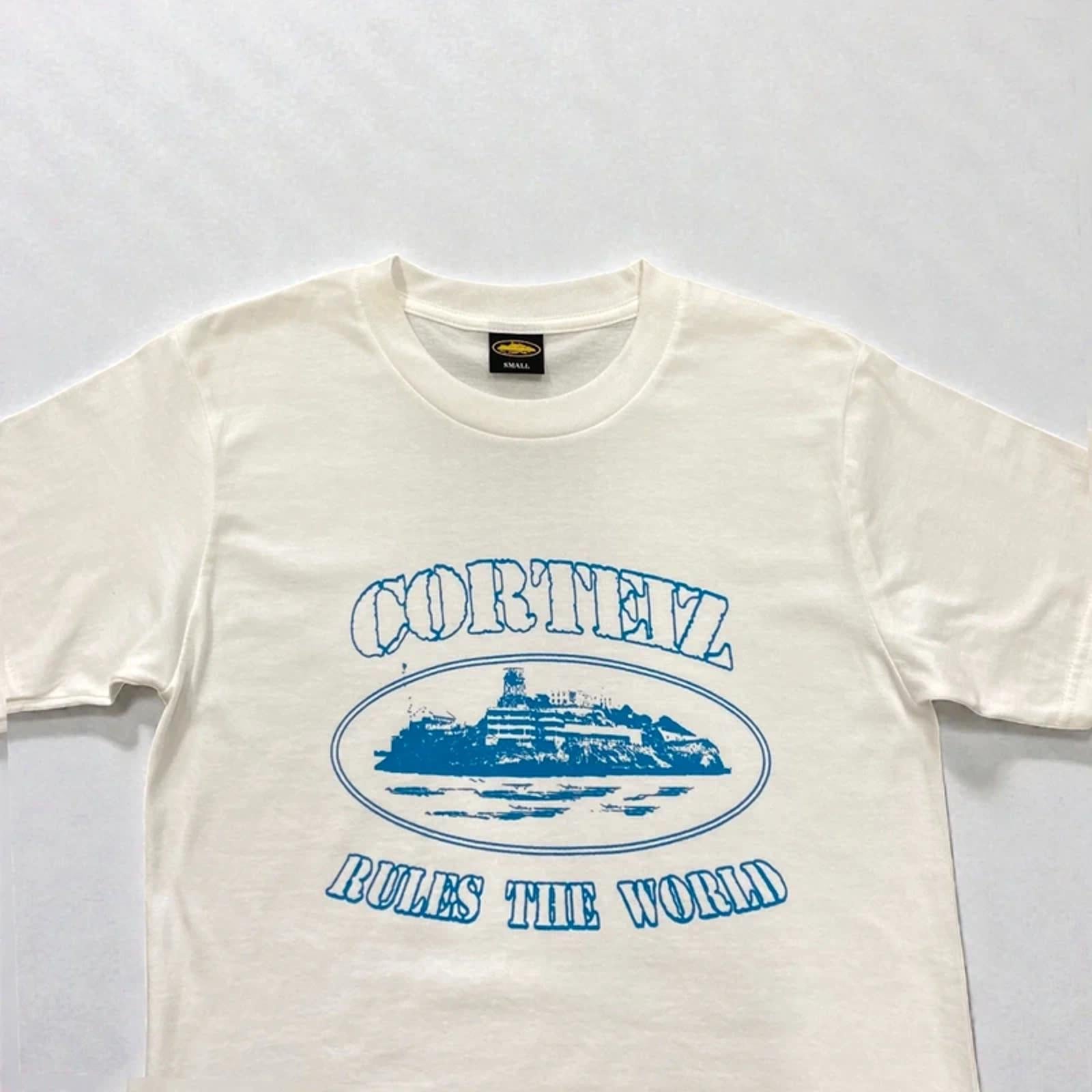 Corteiz Alcatraz tee White/Blue