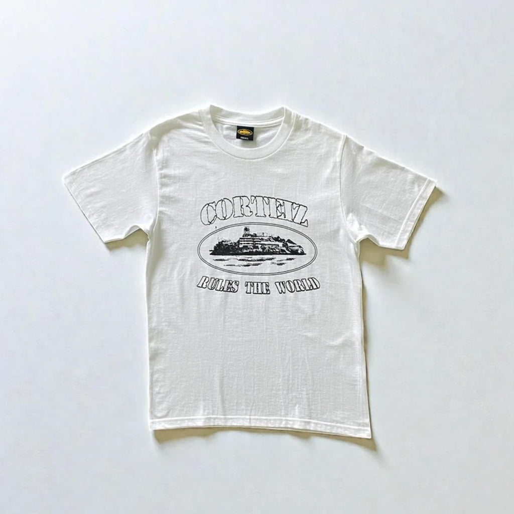 Corteiz alcatraz Tee White/Navy