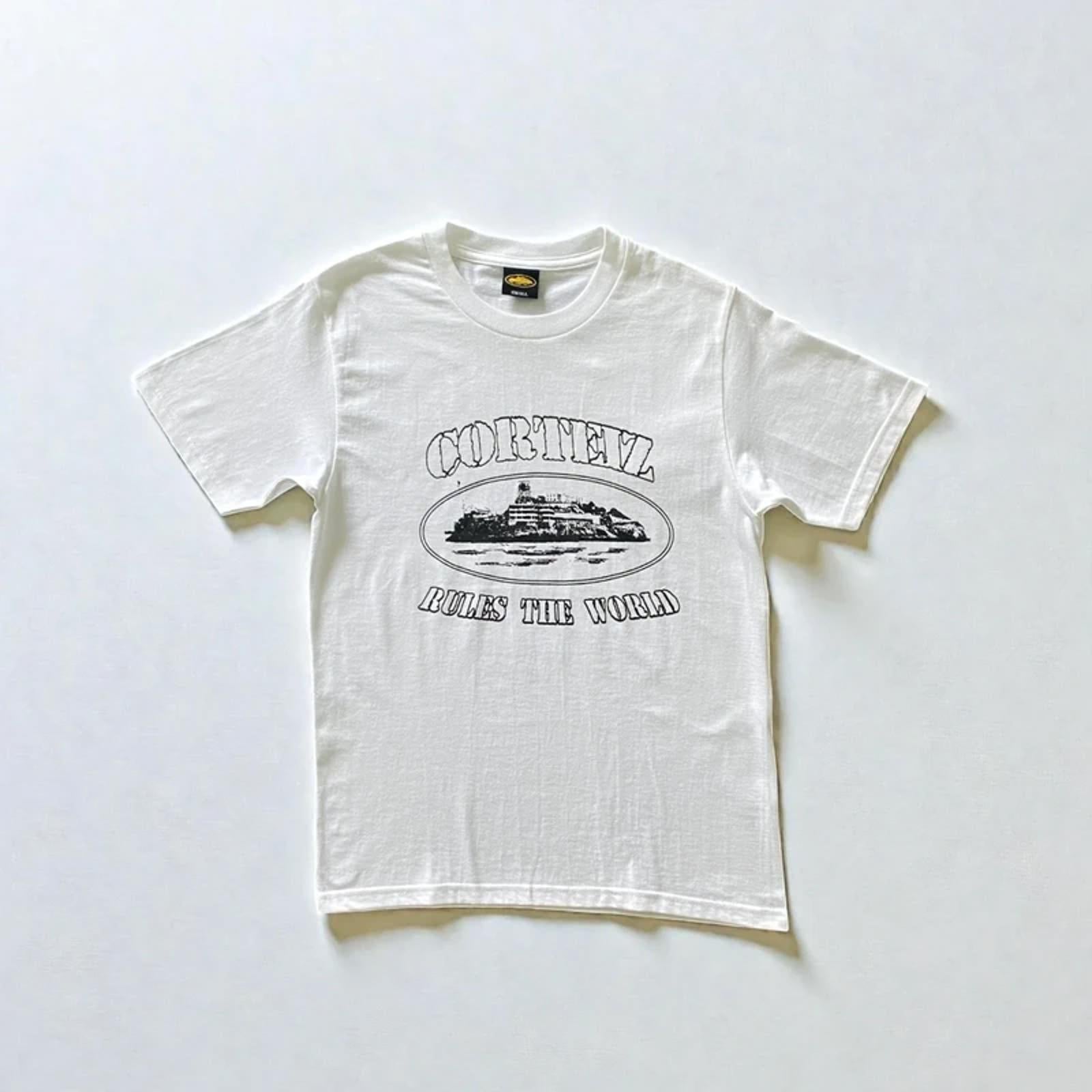 Corteiz alcatraz Tee White/Navy
