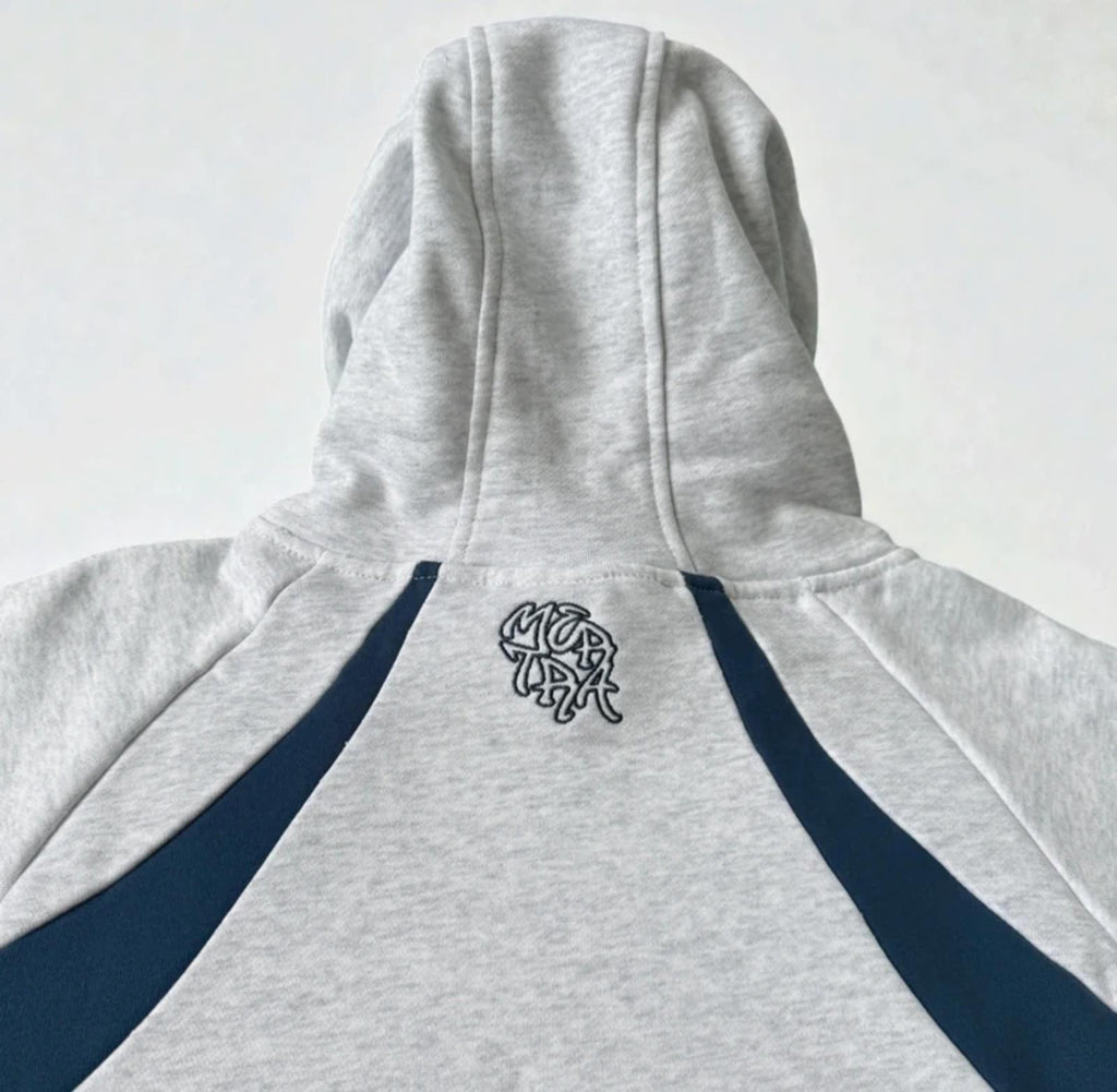 Mertra hoodie Light Grey/Navy