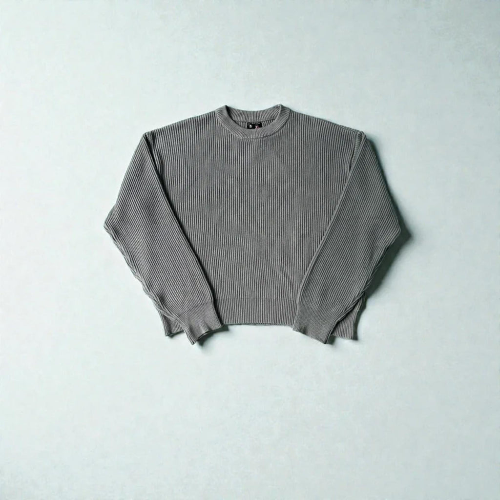 Derschutze Blossom Knit Grey Sweatshirt
