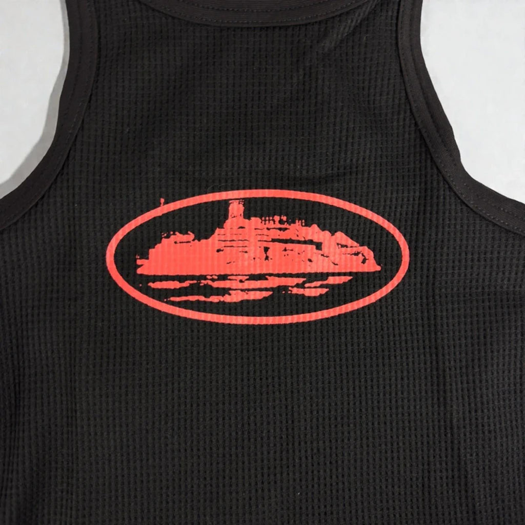 Corteiz Alcatraz Womens Crop Top Black/Red