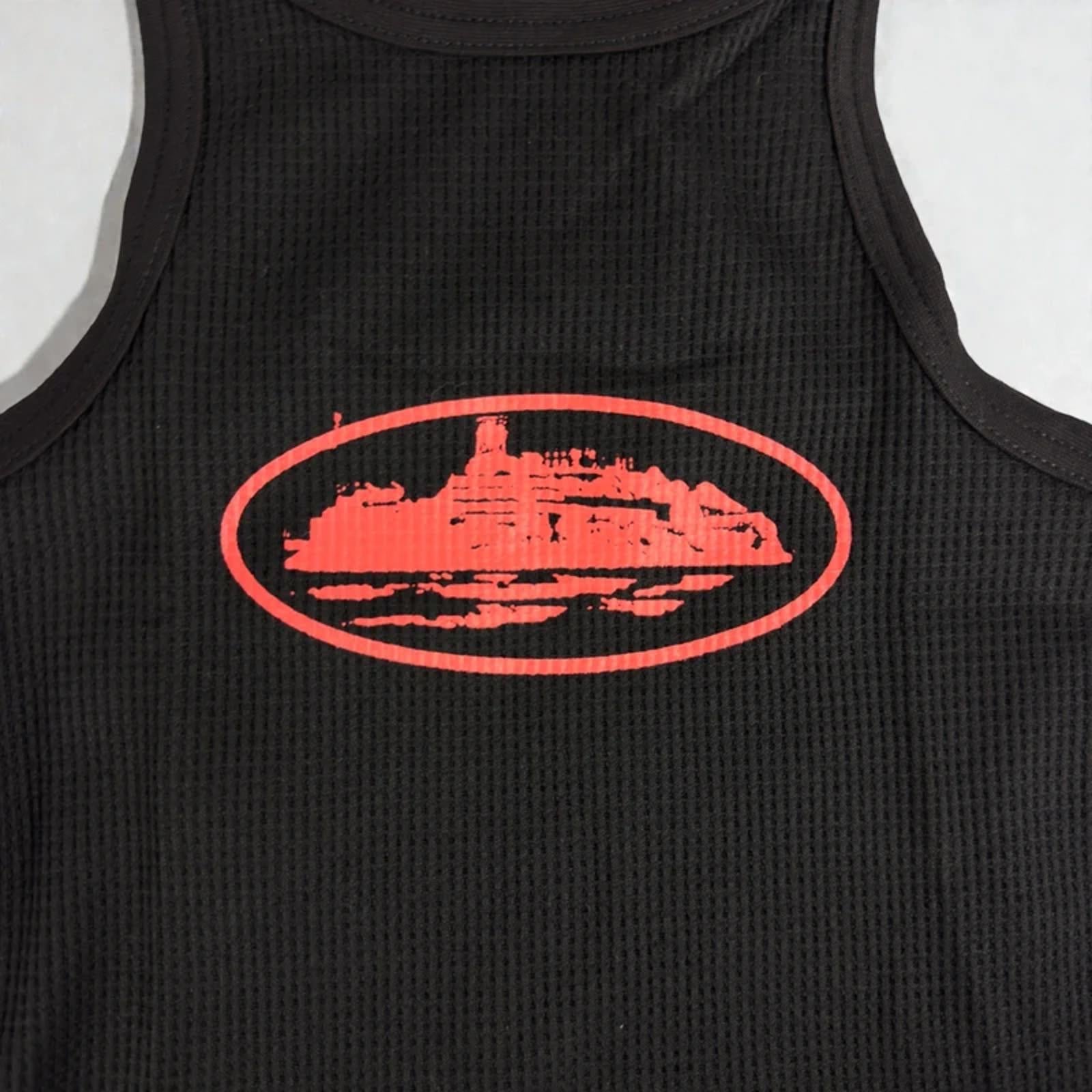 Corteiz Alcatraz Womens Crop Top Black/Red