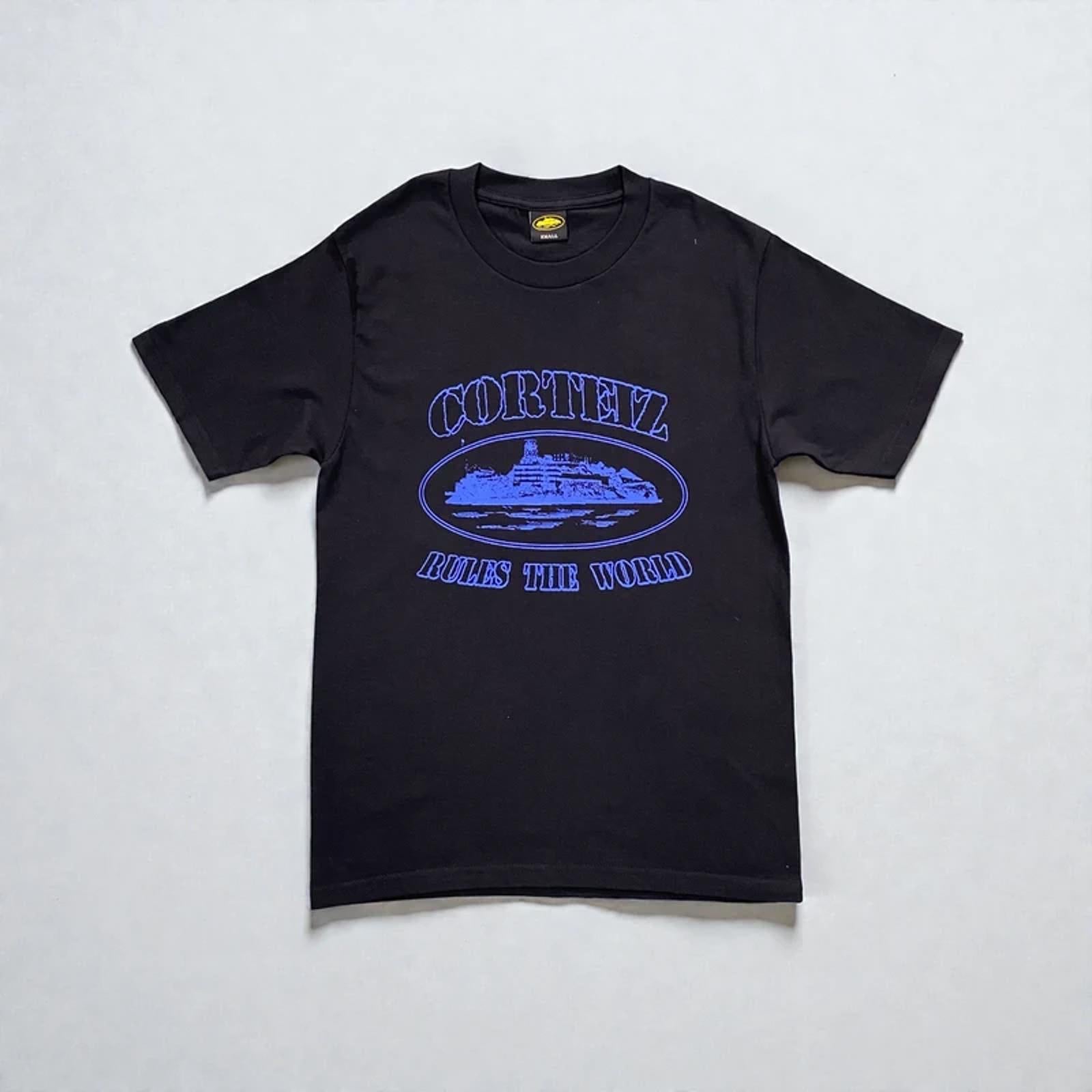 Corteiz Alcatraz Tee Black/Blue
