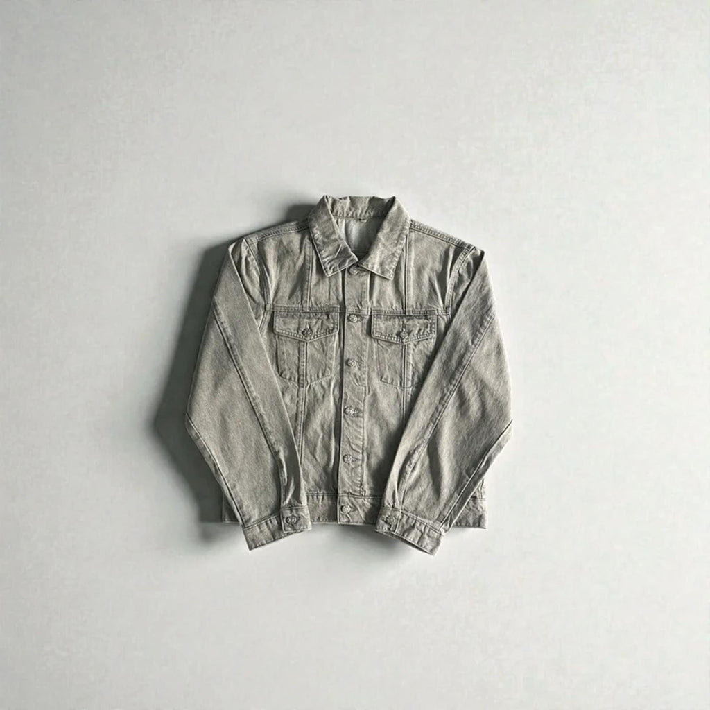 Corteiz C-Star Denim Jacket Grey