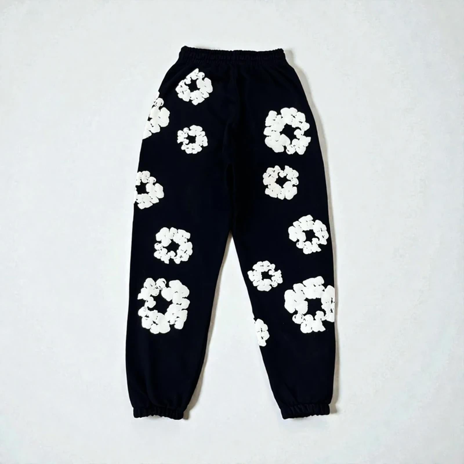 Denim Tears Cotton Wreath Joggers Black