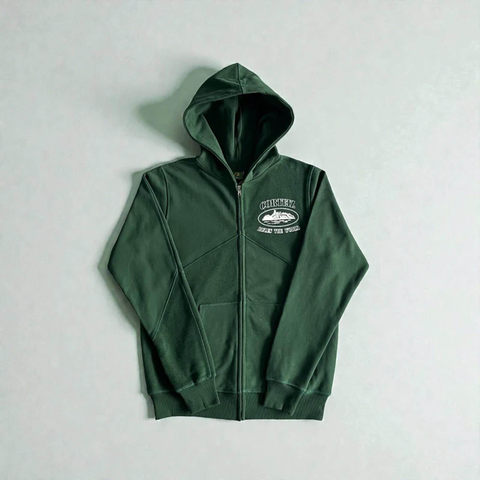 Corteiz Superior V2 Zip-Up Hoodie Green
