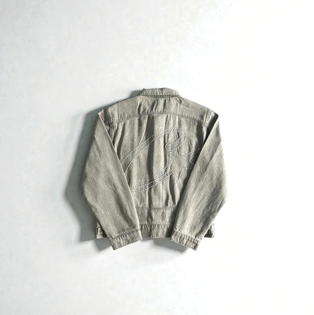 Corteiz C-Star Denim Jacket Grey