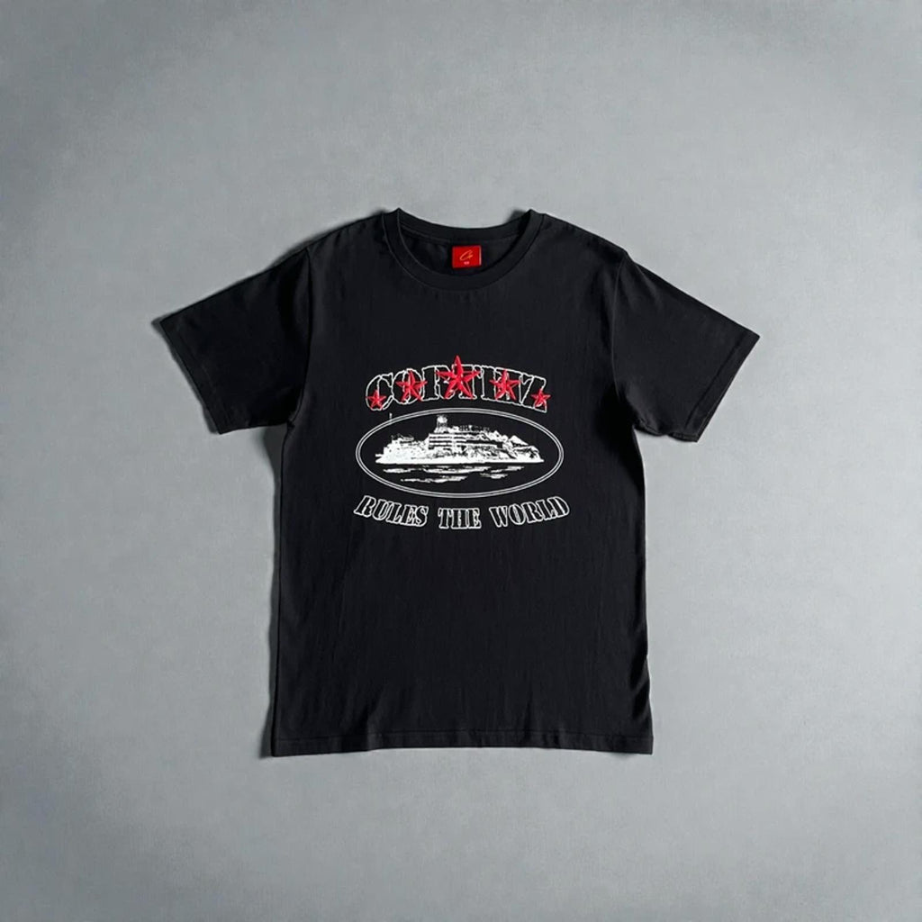 Corteiz 5 Star Alcatraz T-Shirt Black