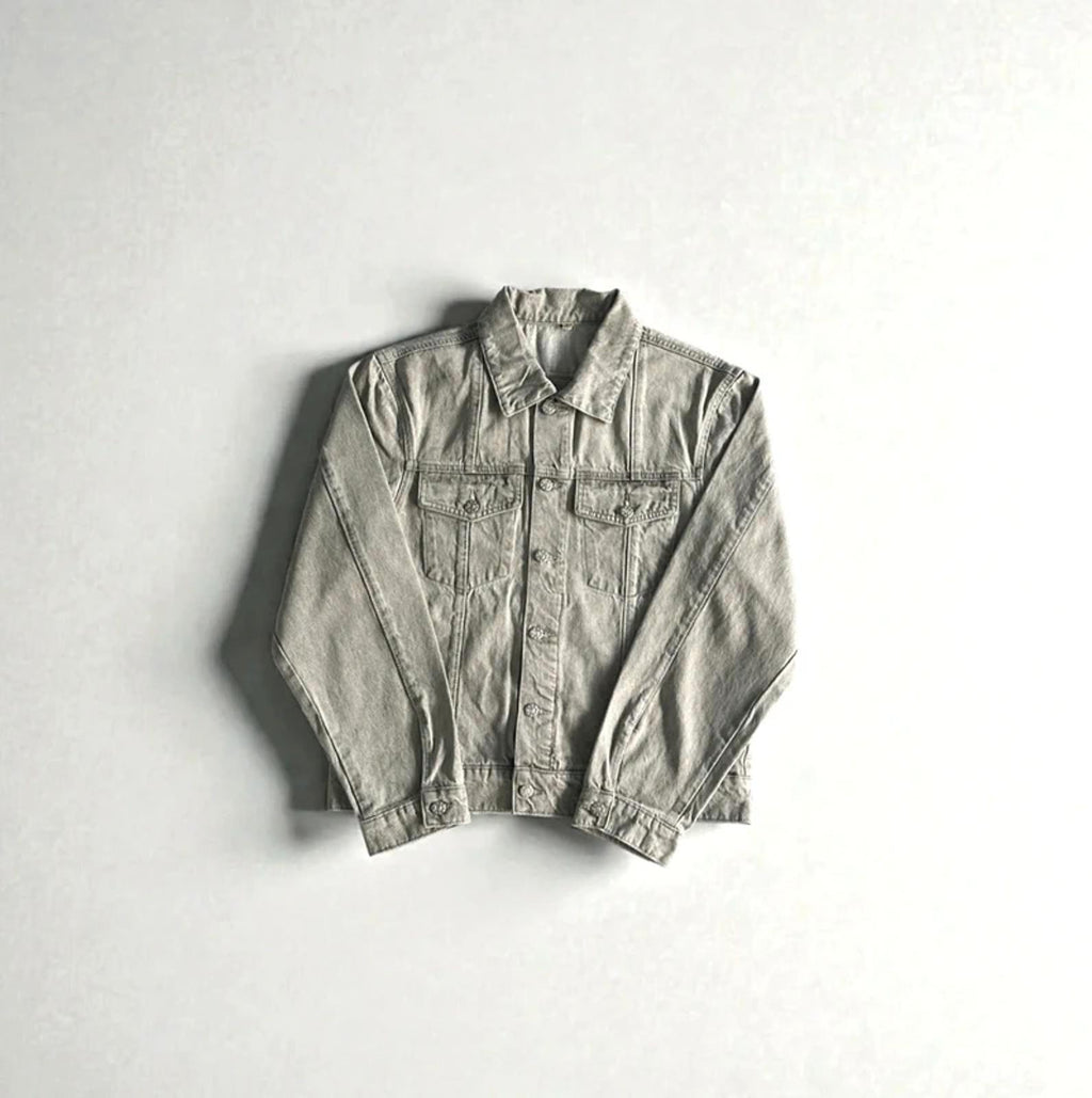 Corteiz C-Star Denim Jacket Grey