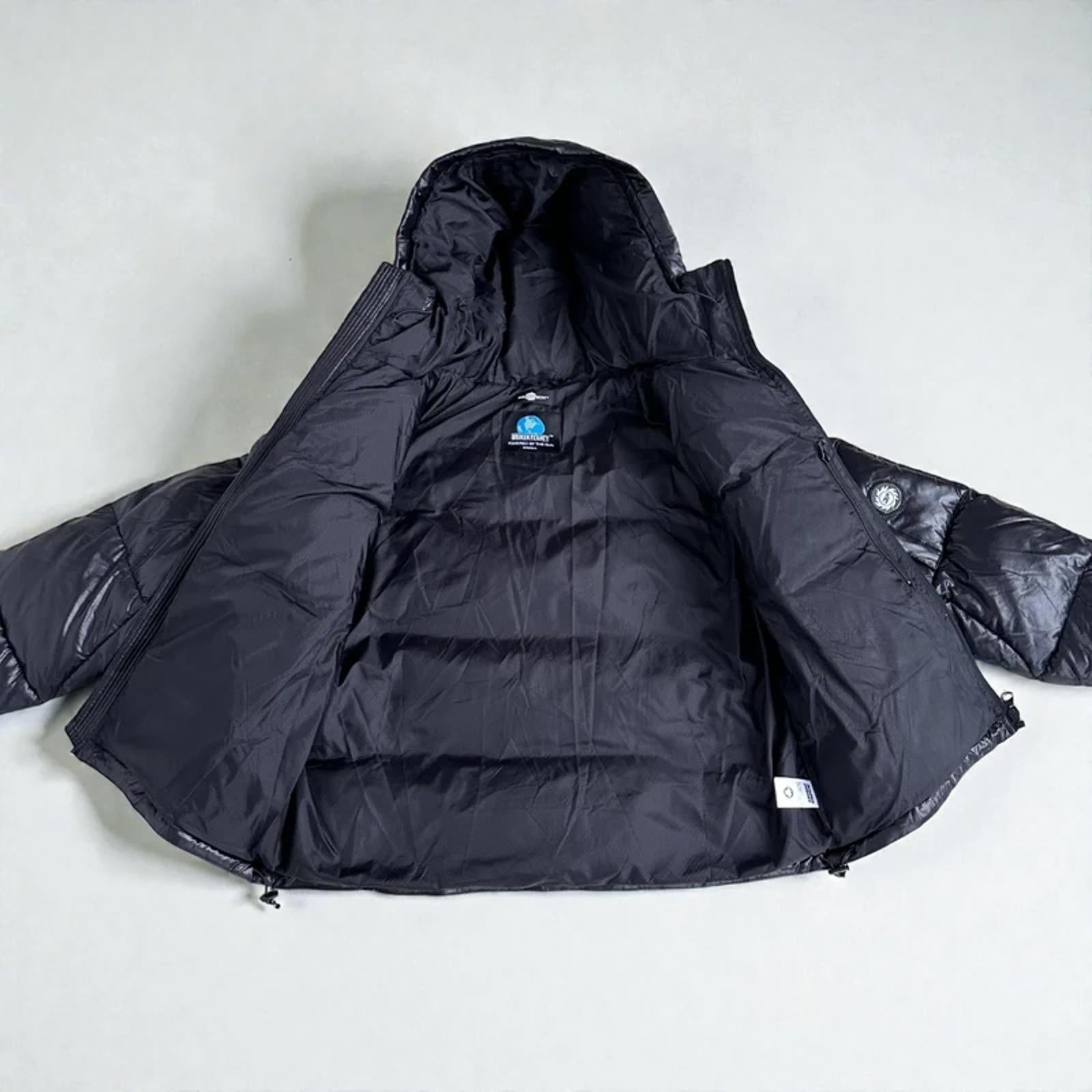 Broken Planet Puffer Jacket Shiny Black