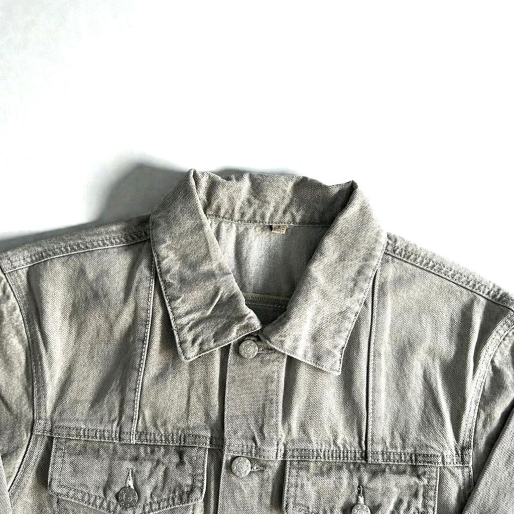 Corteiz C-Star Denim Jacket Grey