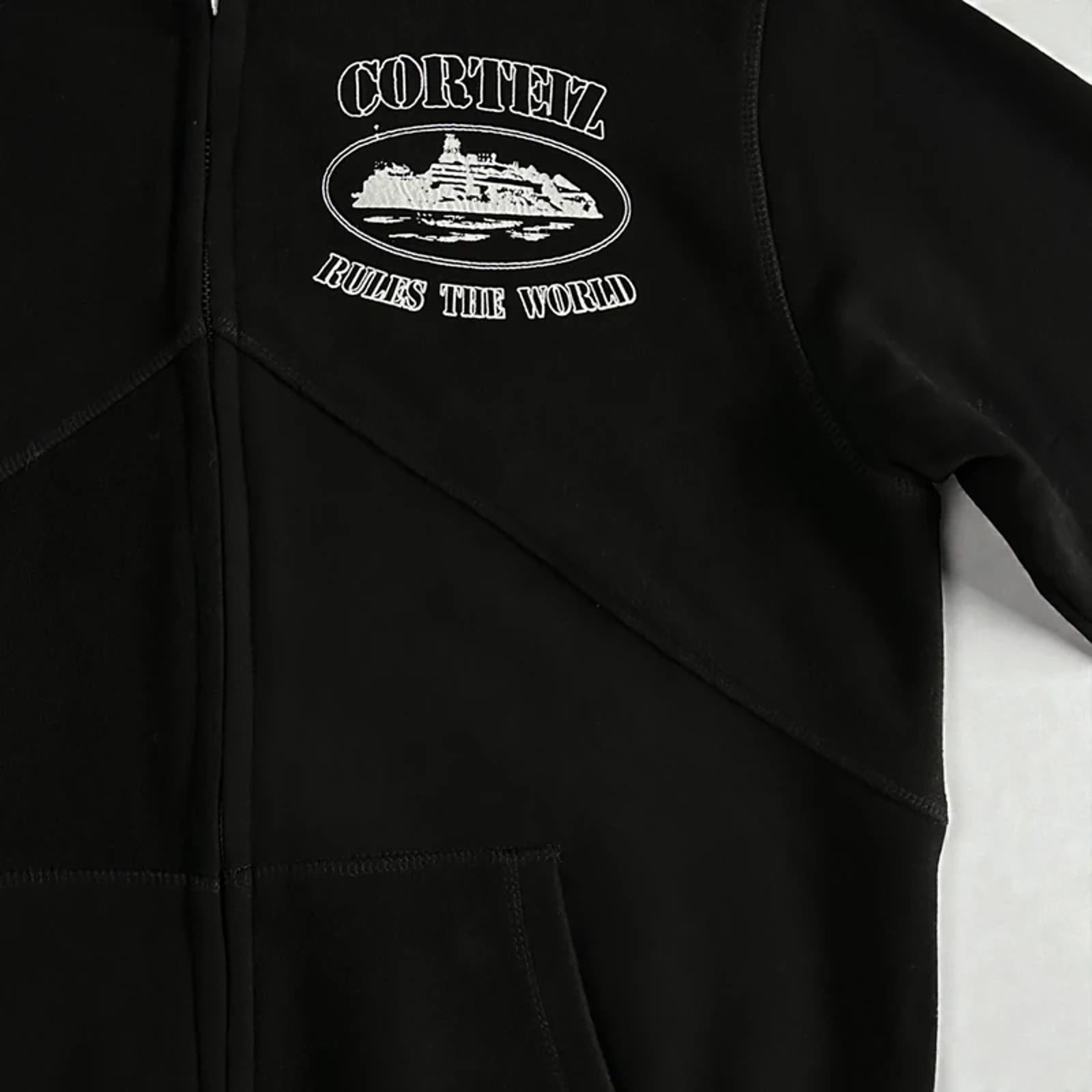 Corteiz Superior V2 Zip-Up Hoodie Black