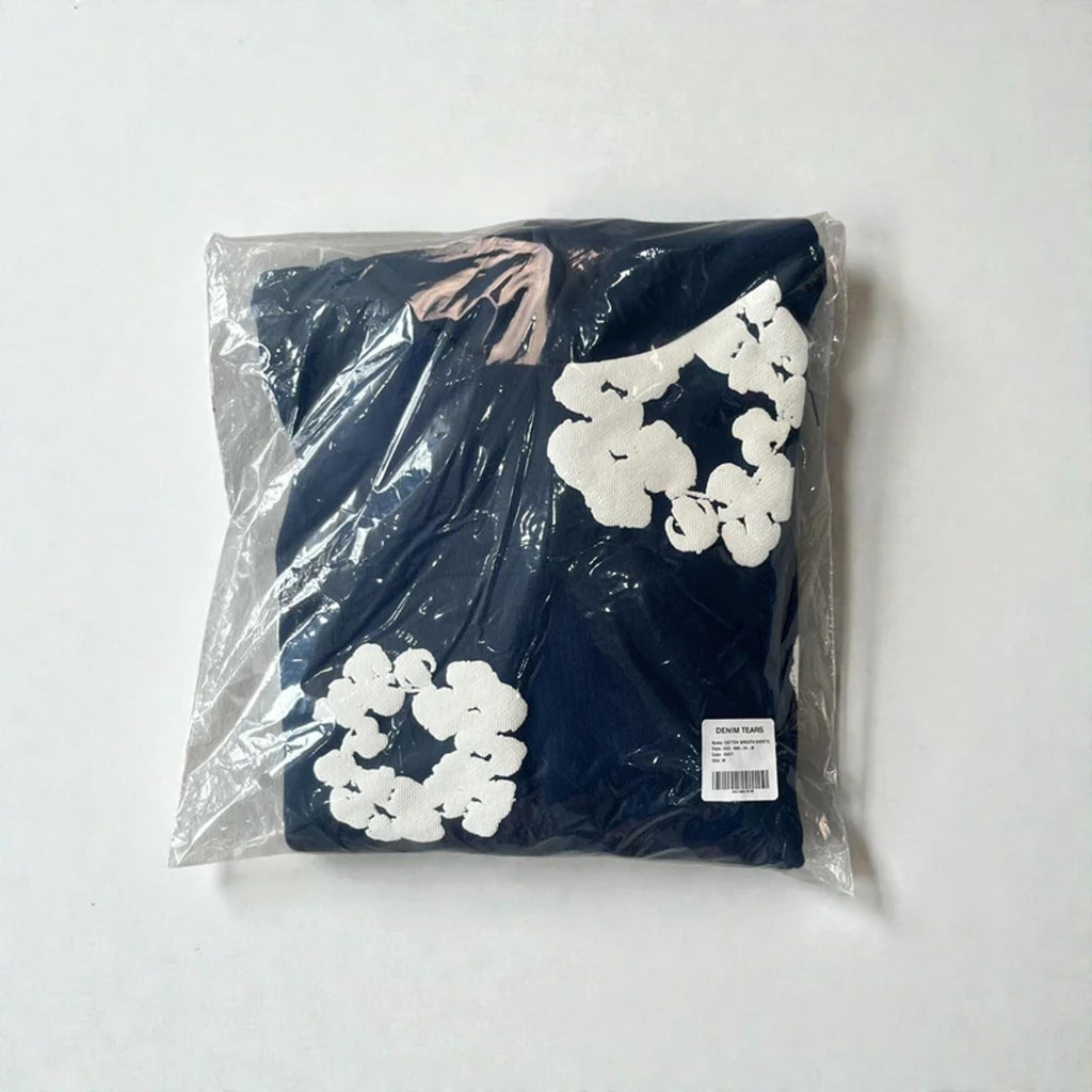 Denim Tears Cotton Wreath Hoodie Navy