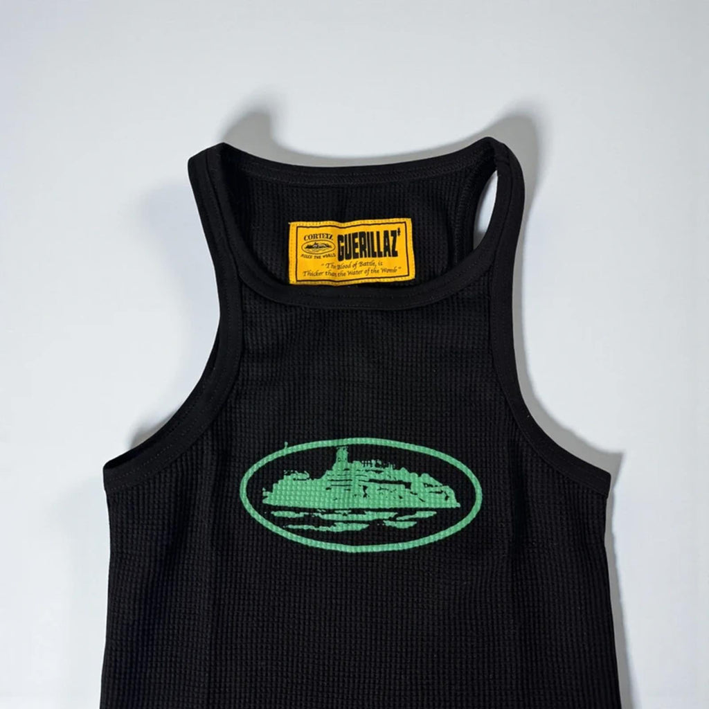 Corteiz Alcatraz Womens Crop Top Black/Green