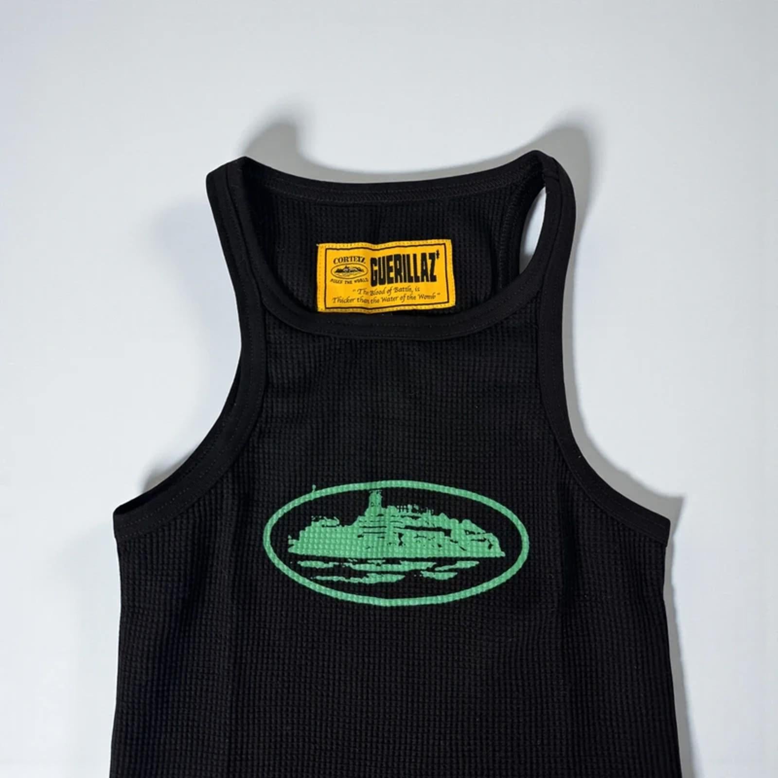 Corteiz Alcatraz Womens Crop Top Black/Green