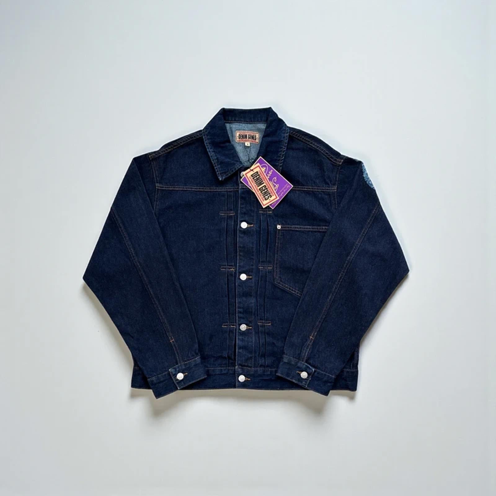 Corteiz Frayed Denim Jacket Navy