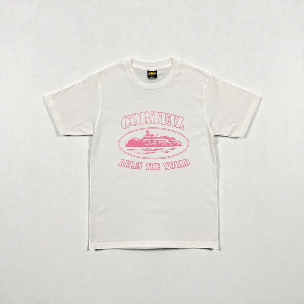 Corteiz Alcatraz Tee White/Pink