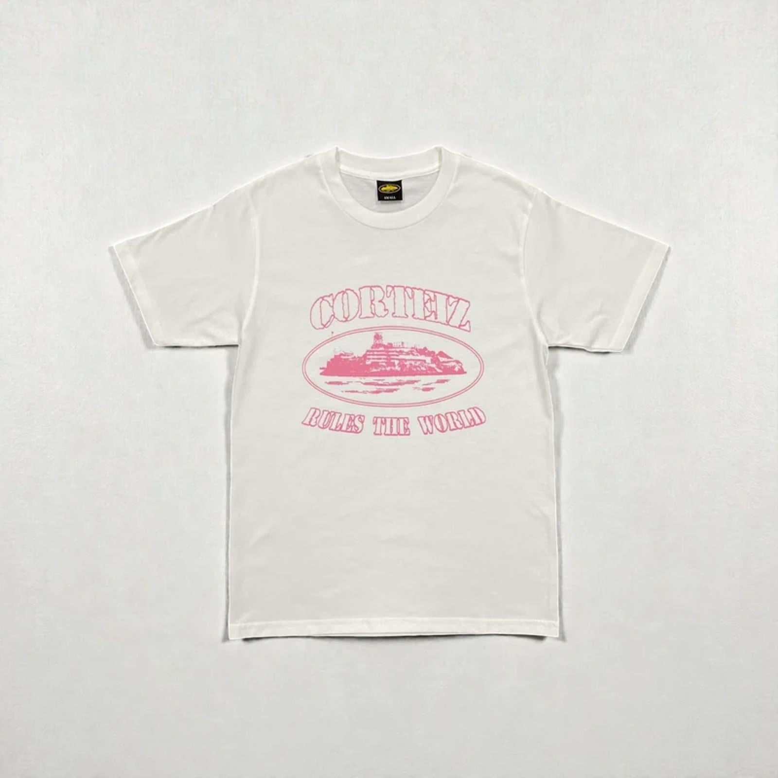 Corteiz Alcatraz Tee White/Pink