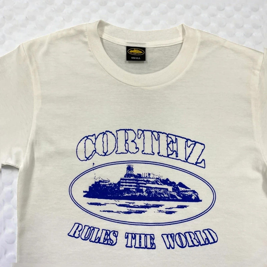 Corteiz alcatraz Tee White/Navy