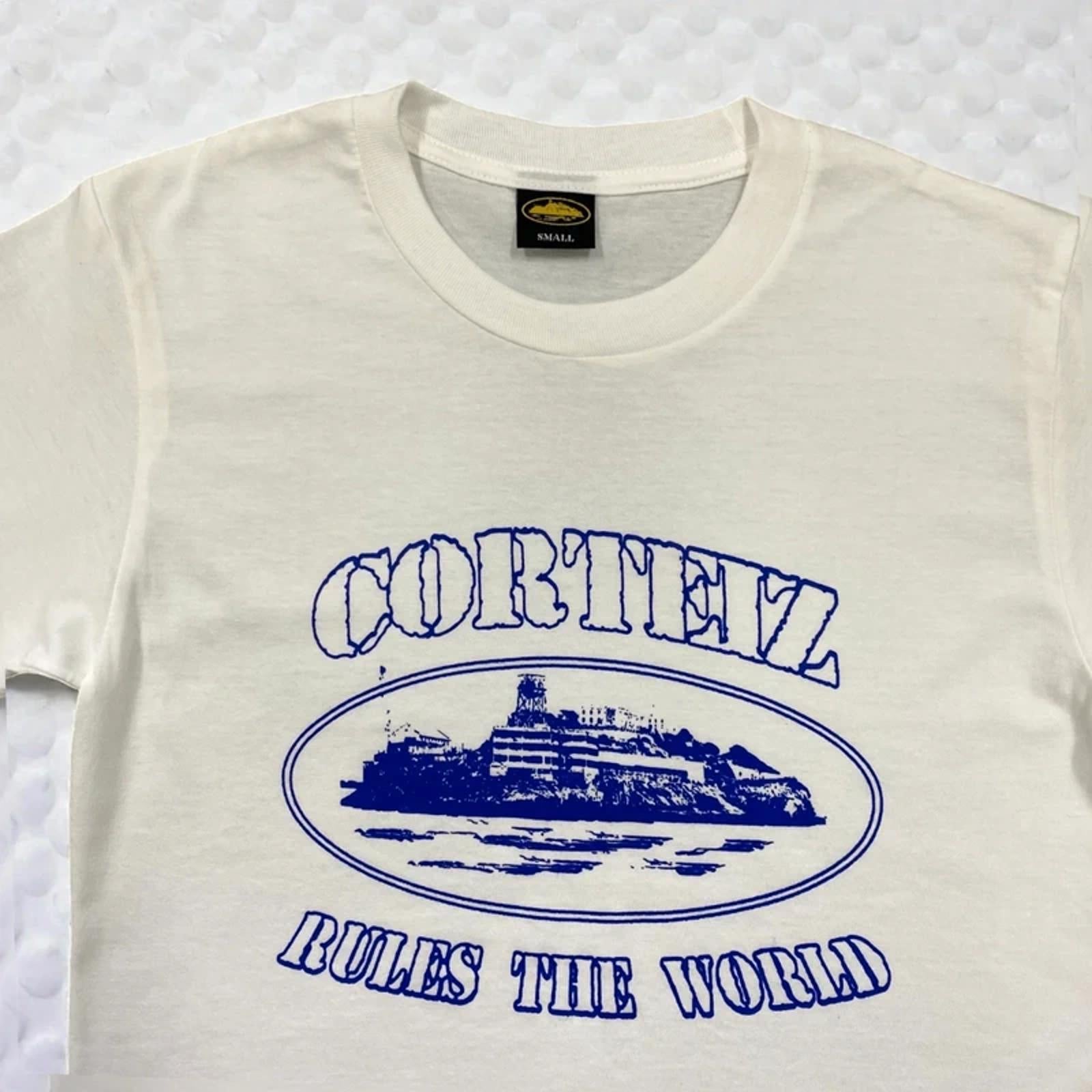 Corteiz alcatraz Tee White/Navy