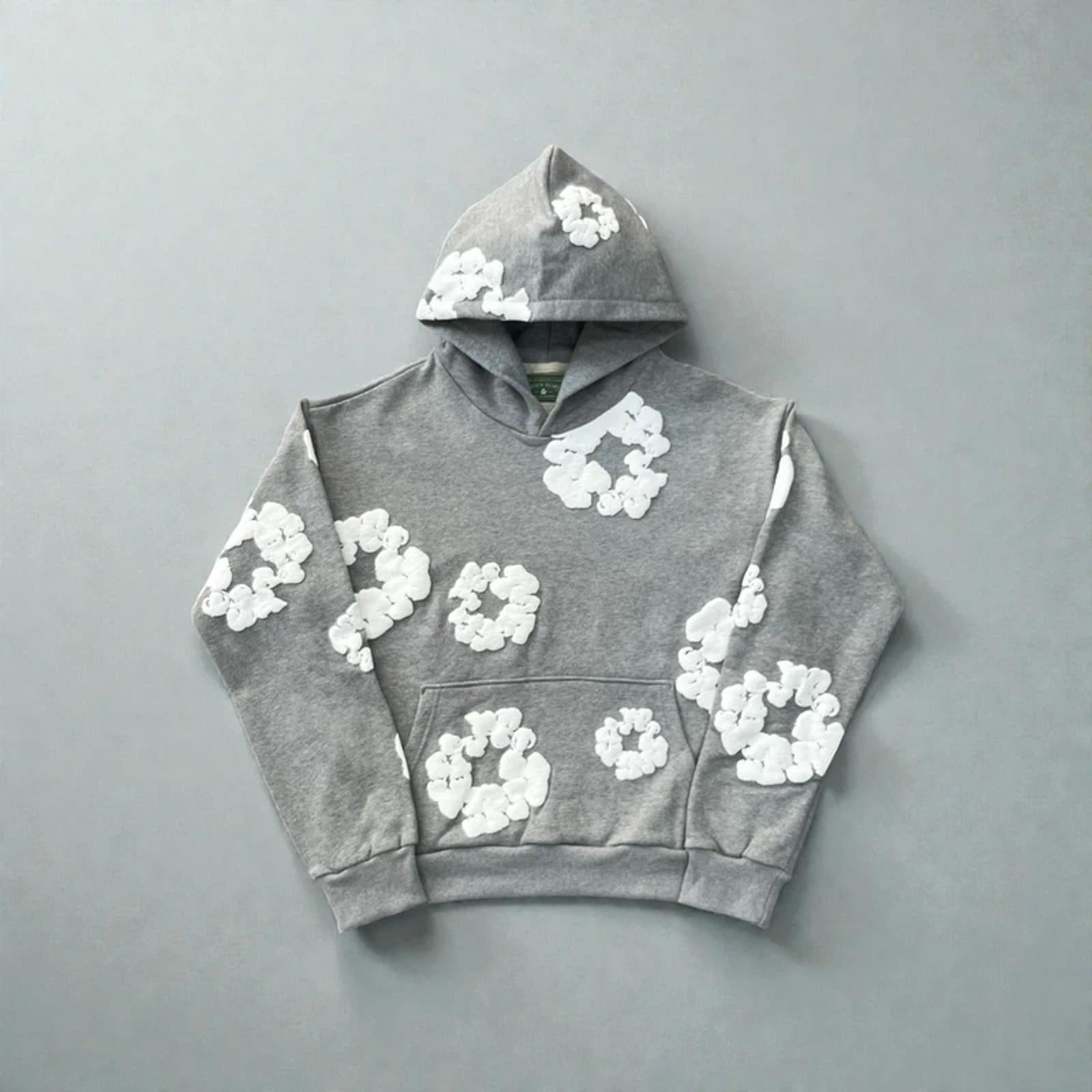 Denim Tears Cotton Wreath Hoodie Grey
