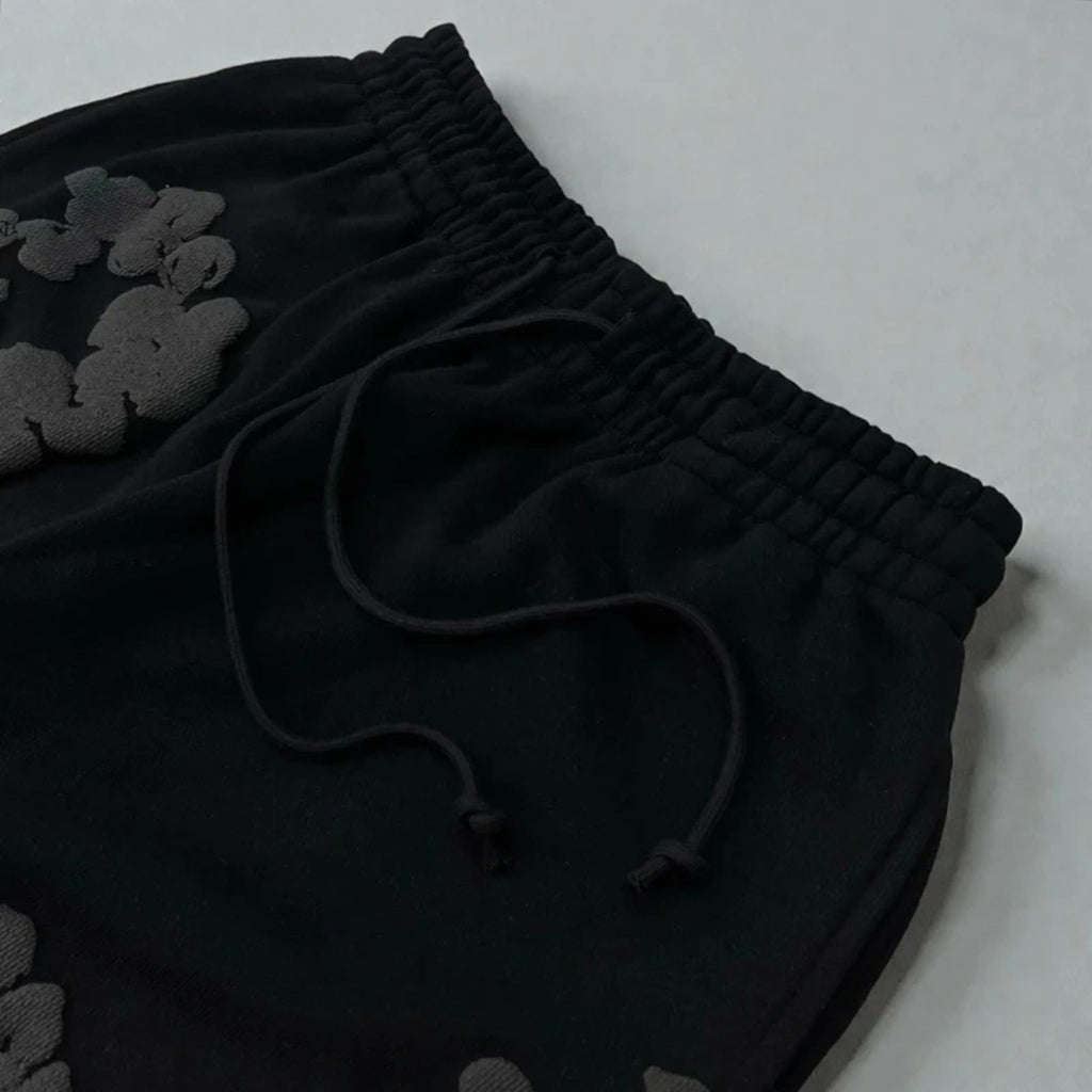 Denim Tears Monochrome Wreath Joggers Black