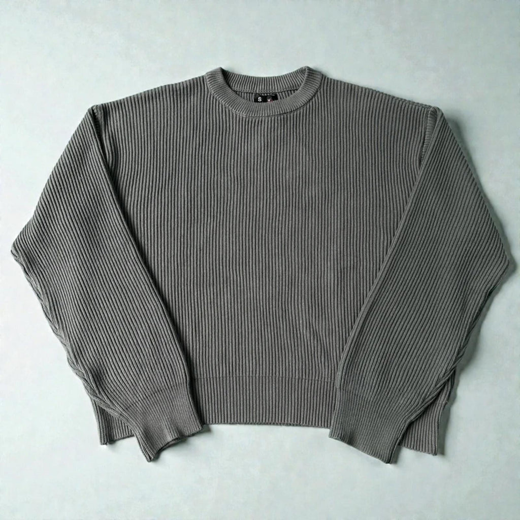 Derschutze Blossom Knit Grey Sweatshirt