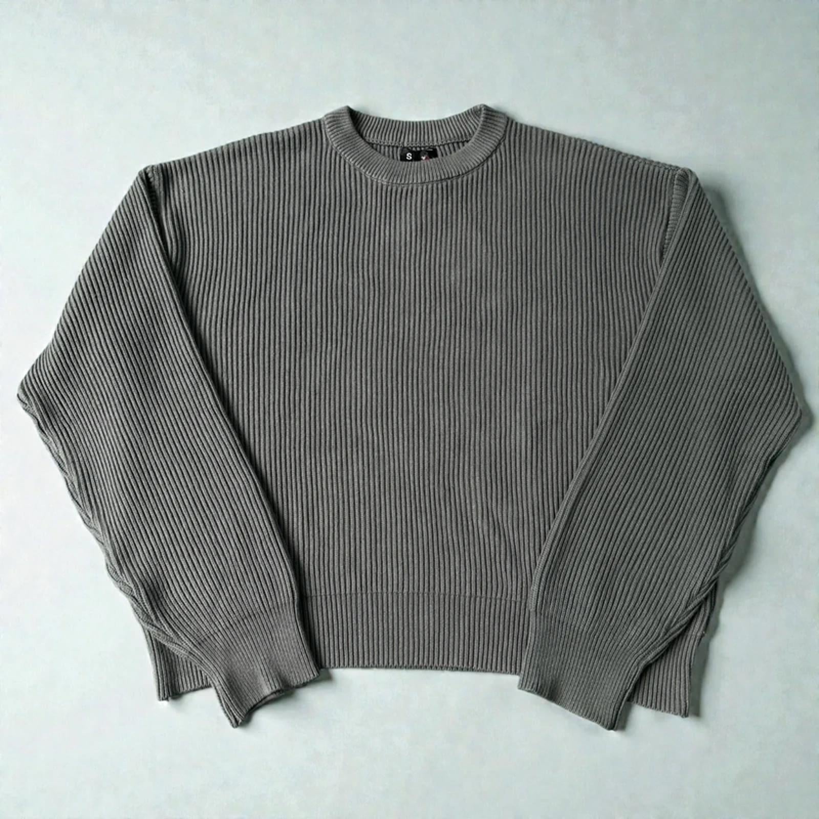 Derschutze Blossom Knit Grey Sweatshirt